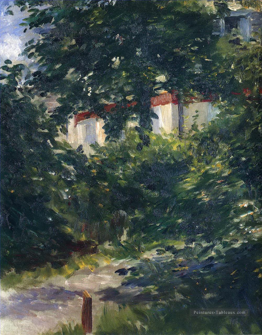 Le jardin autour de la maison Manet Édouard Manet Peintures à l'huile